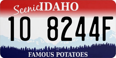 ID license plate 1O8244F