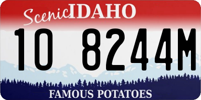 ID license plate 1O8244M