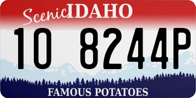 ID license plate 1O8244P