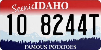 ID license plate 1O8244T