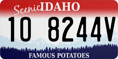 ID license plate 1O8244V