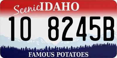 ID license plate 1O8245B