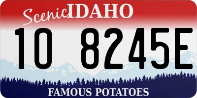 ID license plate 1O8245E