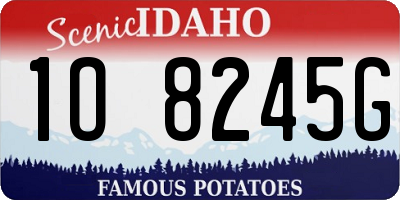 ID license plate 1O8245G