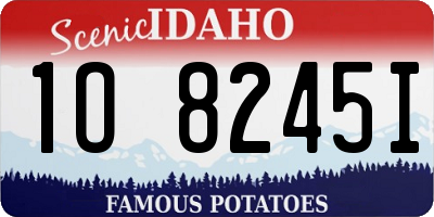 ID license plate 1O8245I