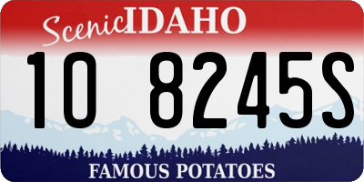 ID license plate 1O8245S