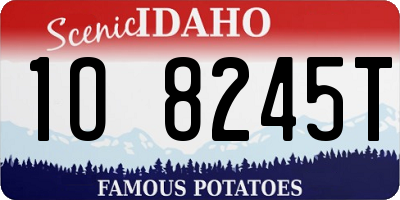 ID license plate 1O8245T