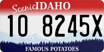 ID license plate 1O8245X