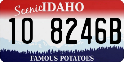 ID license plate 1O8246B