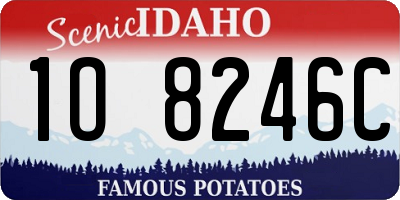ID license plate 1O8246C