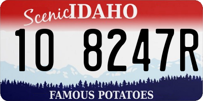 ID license plate 1O8247R