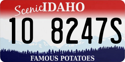 ID license plate 1O8247S