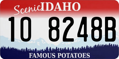 ID license plate 1O8248B