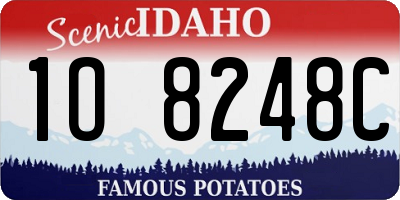 ID license plate 1O8248C