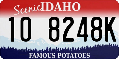 ID license plate 1O8248K