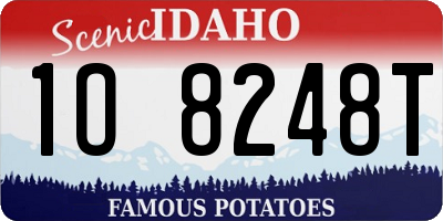 ID license plate 1O8248T