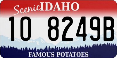 ID license plate 1O8249B