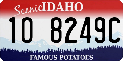 ID license plate 1O8249C