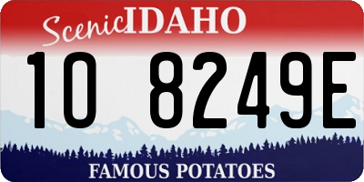 ID license plate 1O8249E