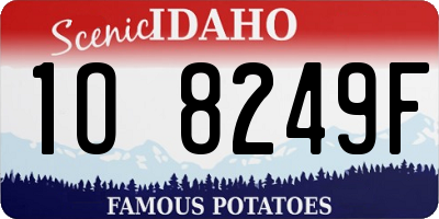ID license plate 1O8249F