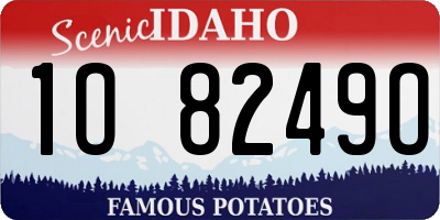 ID license plate 1O8249O