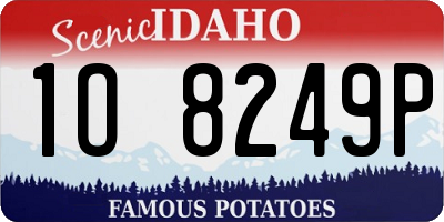 ID license plate 1O8249P