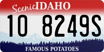 ID license plate 1O8249S