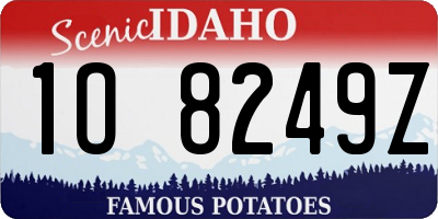 ID license plate 1O8249Z