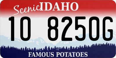 ID license plate 1O8250G