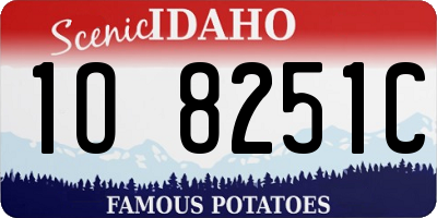 ID license plate 1O8251C