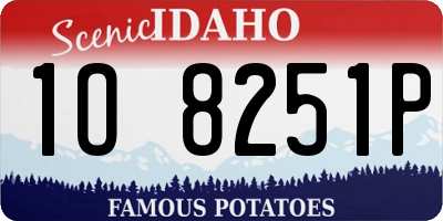 ID license plate 1O8251P
