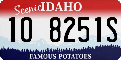 ID license plate 1O8251S
