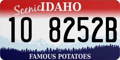 ID license plate 1O8252B