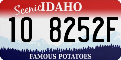 ID license plate 1O8252F