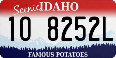 ID license plate 1O8252L