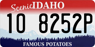 ID license plate 1O8252P