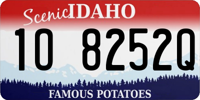 ID license plate 1O8252Q