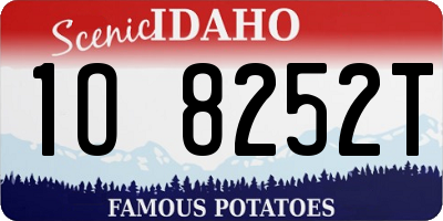 ID license plate 1O8252T