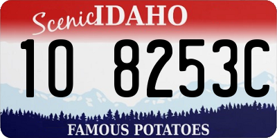 ID license plate 1O8253C