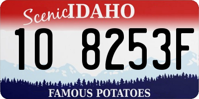 ID license plate 1O8253F