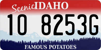 ID license plate 1O8253G