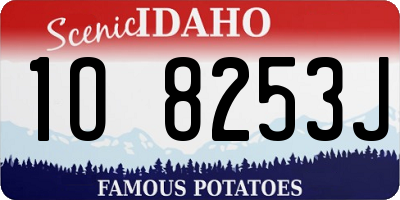 ID license plate 1O8253J
