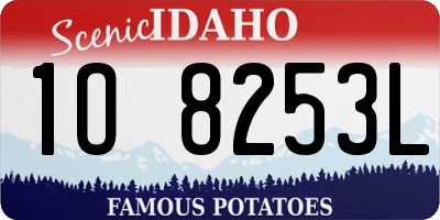 ID license plate 1O8253L