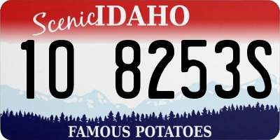 ID license plate 1O8253S