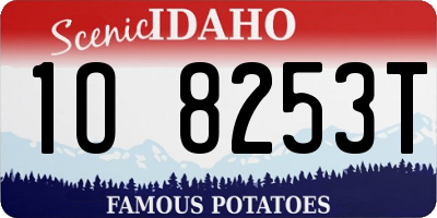 ID license plate 1O8253T