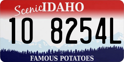 ID license plate 1O8254L