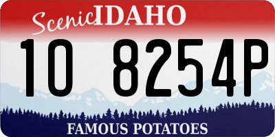 ID license plate 1O8254P