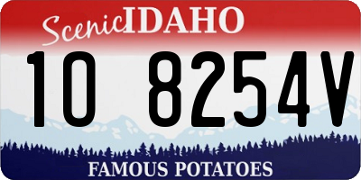 ID license plate 1O8254V
