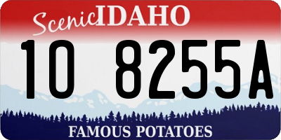 ID license plate 1O8255A