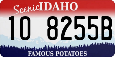 ID license plate 1O8255B